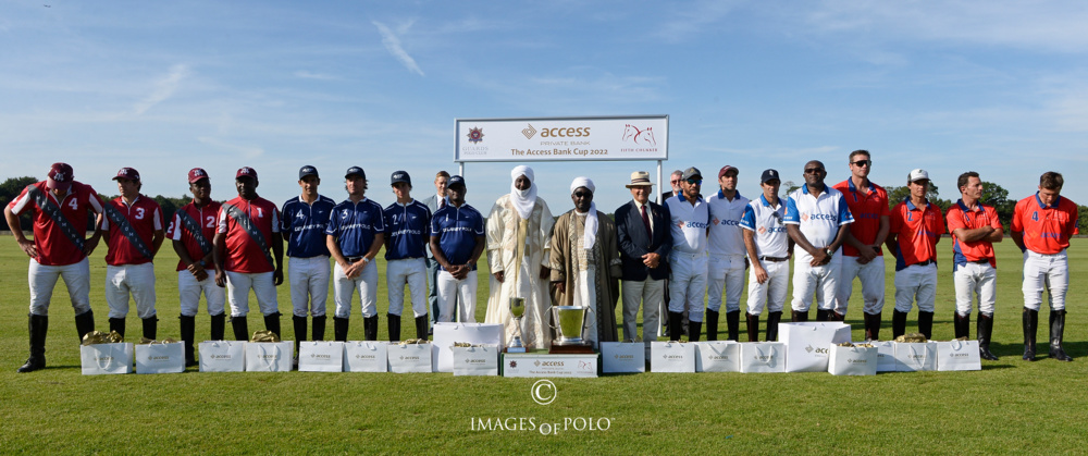 HH The 14th Emir of Kano, Sanusi, Lamido Sanusi and HRH The Emir of Zazzau, Ahmed N Bamalli with the Polo teams.